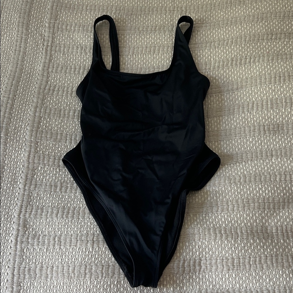 ASOS open back Classic Black One-Piece Swimsuit